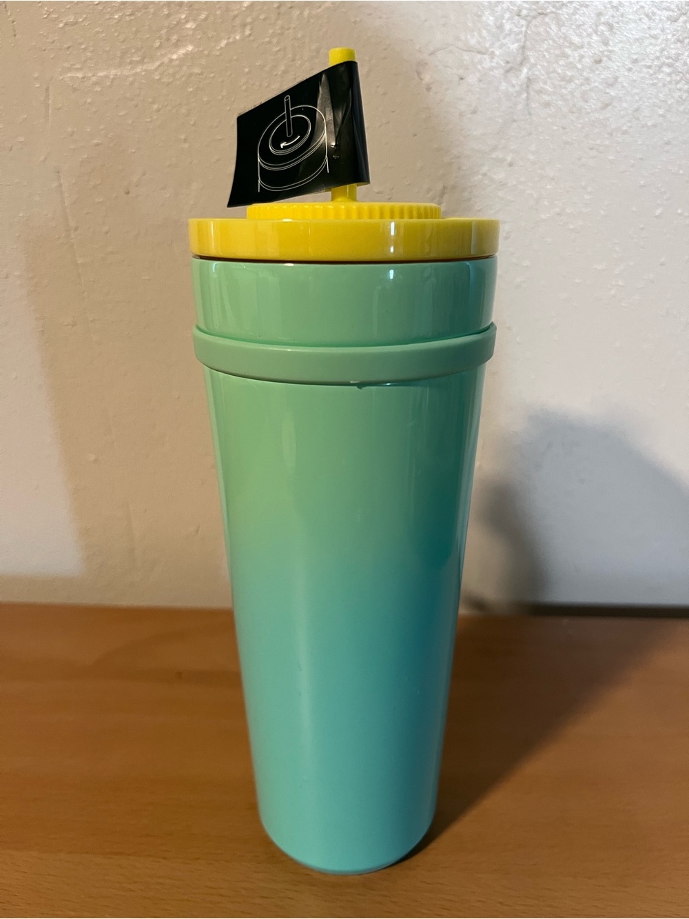 Starbucks Aqua Gradient Tumbler with Yellow Lid